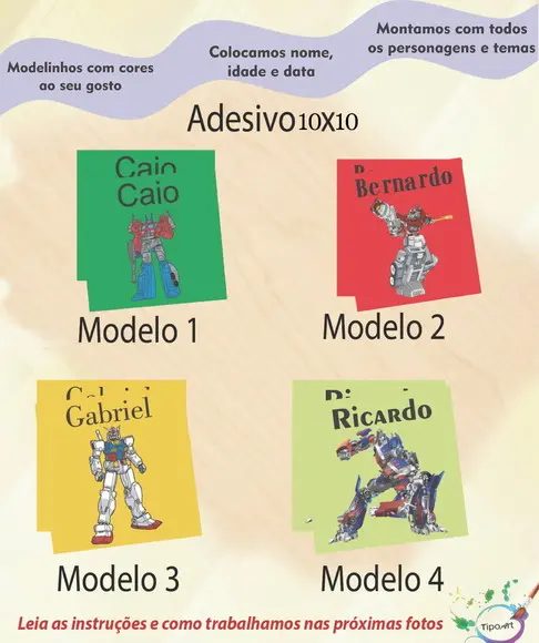 Adesivo Quadradinho 10x10 Cm-transformers
