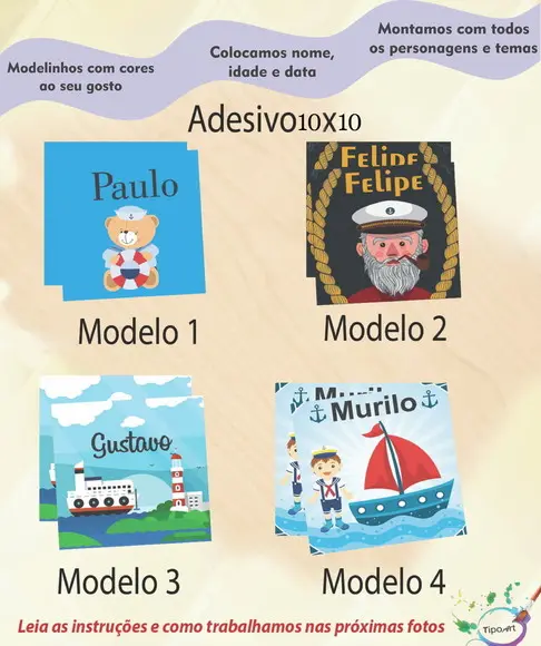 Adesivo Quadradinho 10x10-cm-marinheiro