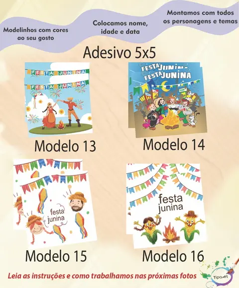 Adesivo Quadradinho-festa Junina
