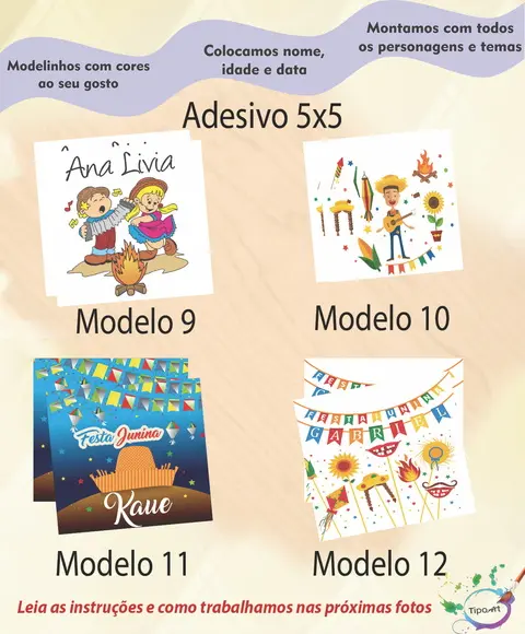 Adesivo Quadradinho-festa Junina