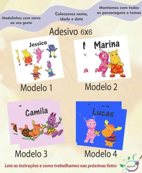 Adesivo Quadrado 6x6