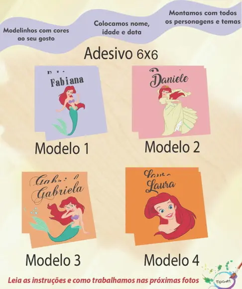 Adesivo Quadrado 6x6-ariel