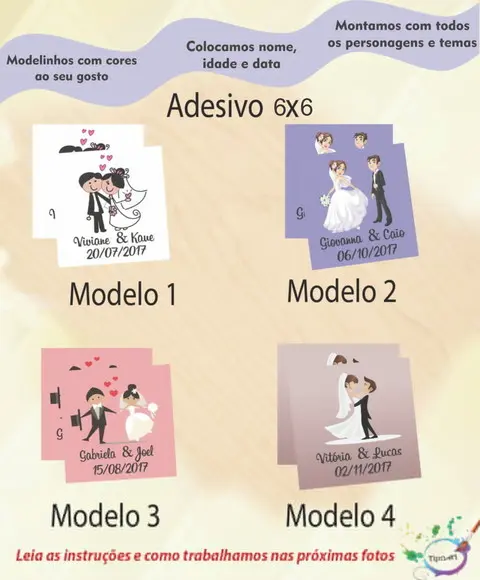 Adesivo Quadrado 6x6-casal