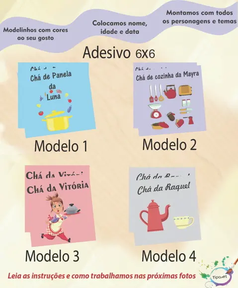 Adesivo Quadrado 6x6-chá de Cozinha