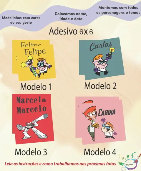 Adesivo Quadrado 6x6-dexter