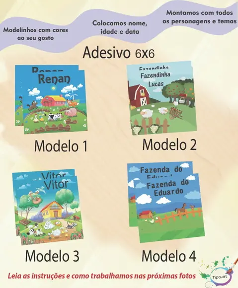 Adesivo Quadrado 6x6-fazenda