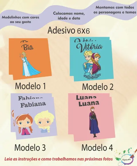 Adesivo Quadrado 6x6-frozen
