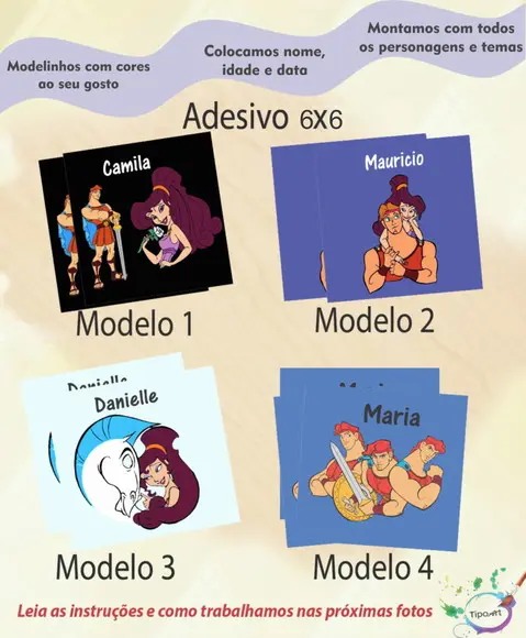 Adesivo Quadrado 6x6-hercules