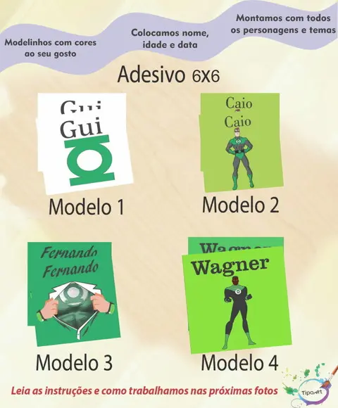 Adesivo Quadrado 6x6-lanterna Verde
