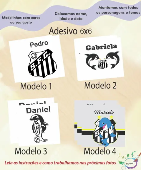 Adesivo Quadrado 6x6-peixe