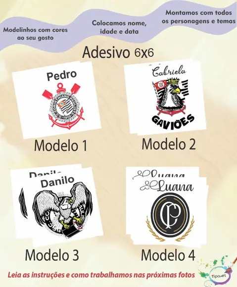 Adesivo Quadrado 6x6-timão