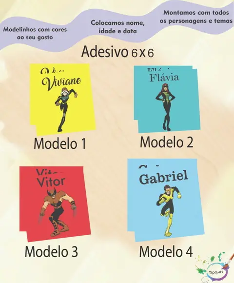 Adesivo Quadrado 6x6-x- Mens