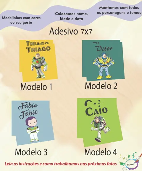 Adesivo Quadrado 7x7-buzz Lightyear