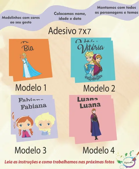 Adesivo Quadrado 7x7-frozen