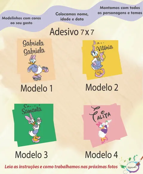Adesivo Quadrado 7x7-margarida