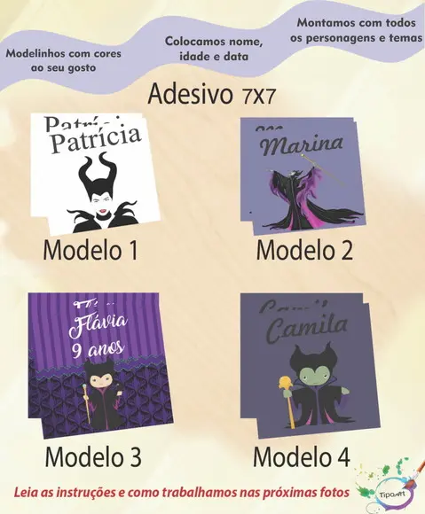Adesivo Quadrado 7x7-malevola