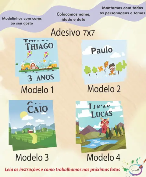 Adesivo Quadrado 7x7-pipa Catavento