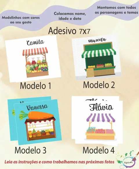 Adesivo Quadrado 7x7-quitandinha