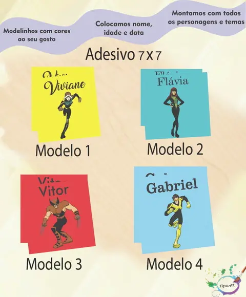 Adesivo Quadrado 7x7-x- Mens
