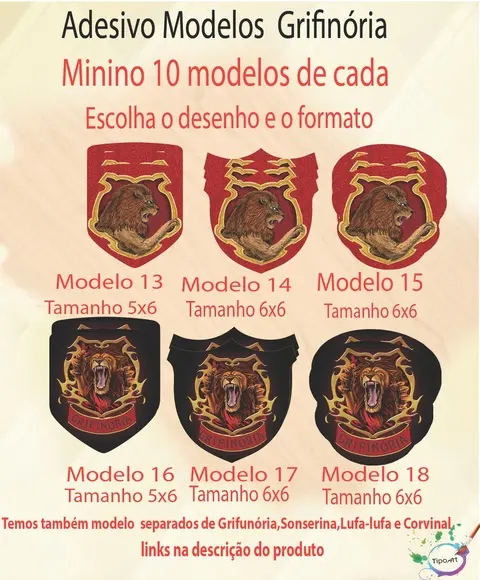 Adesivo- Formato Especial-grifinória