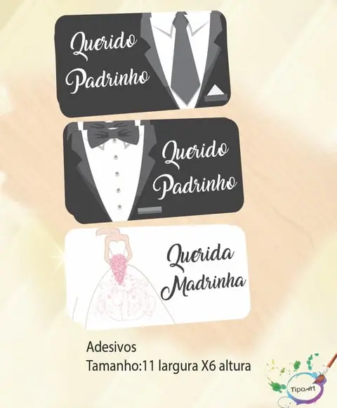 Adesivo- Padrinhos