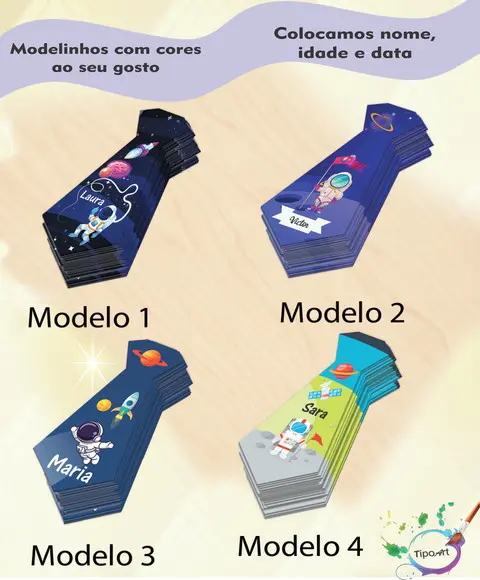 Adesivo(formato Gravata)-astronauta