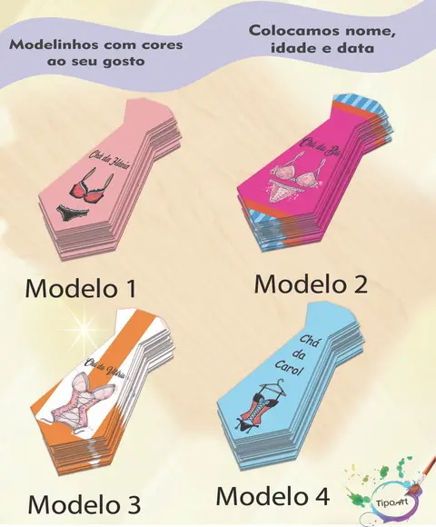 Adesivo(formato Gravata)-chá de Lingerie#1