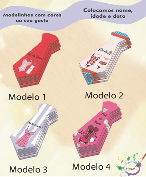 Adesivo(formato Gravata)-chá de Lingerie#2