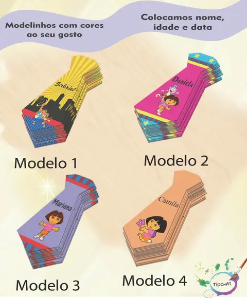 Adesivo(formato Gravata)-dora Aventureira