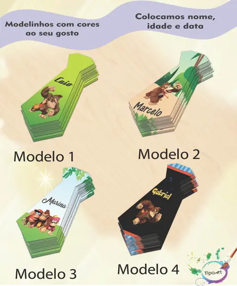 Adesivo(formato Gravata)-donkey Kong