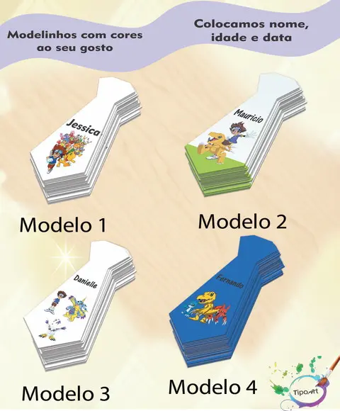 Adesivo(formato Gravata)-digimon