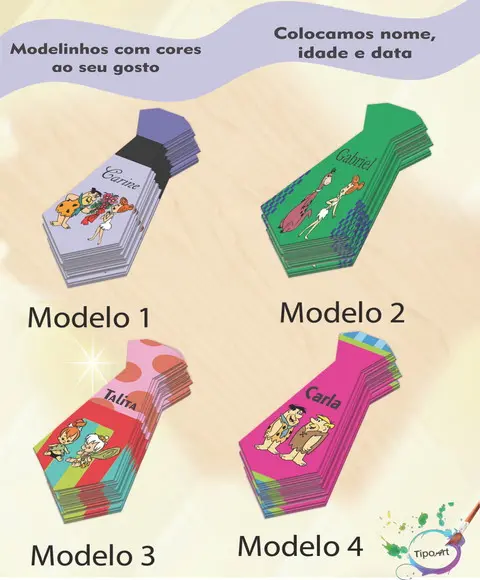 Adesivo(formato Gravata)-fred Flintstone