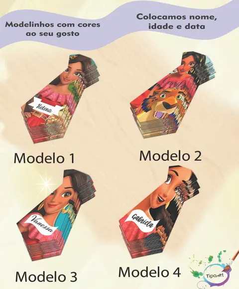 Adesivo(formato Gravata)-elena de Avalor
