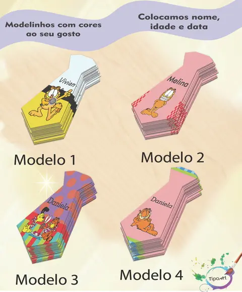 Adesivo(formato Gravata)-garfield
