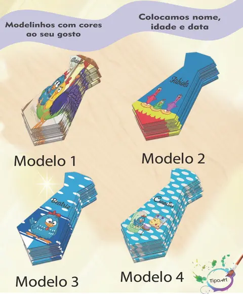 Adesivo(formato Gravata)-galinha Pintadinha