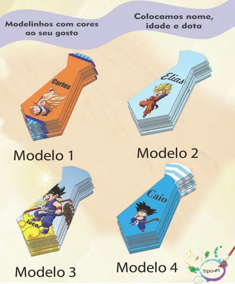 Adesivo(formato Gravata)-goku
