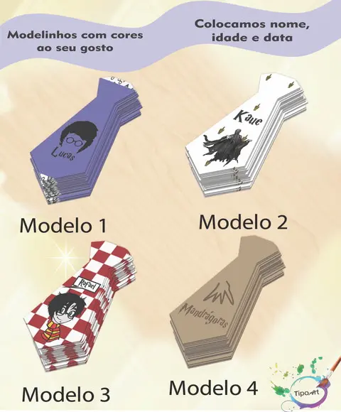 Adesivo(formato Gravata)-harry Potter-modelo 2