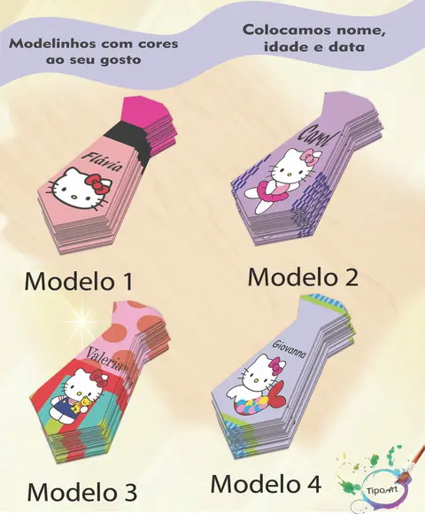 Adesivo(formato Gravata)-hello Kitty