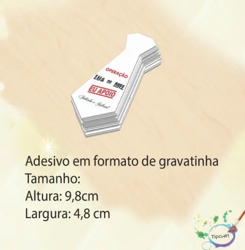 Adesivo(formato Gravata)-lua de Mel#1