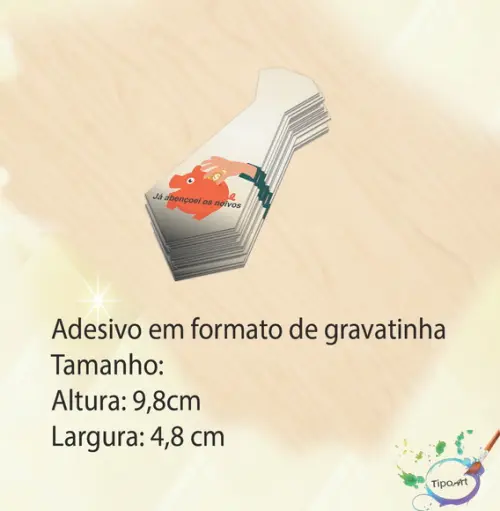 Adesivo(formato Gravata)-lua de Mel#4