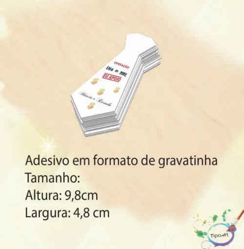 Adesivo(formato Gravata)-lua de Mel#7