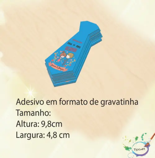 Adesivo(formato Gravata)-lua de Mel#6