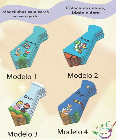 Adesivo(formato Gravata)-mario Bros