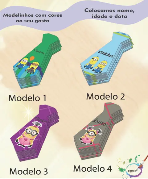 Adesivo(formato Gravata)-minions
