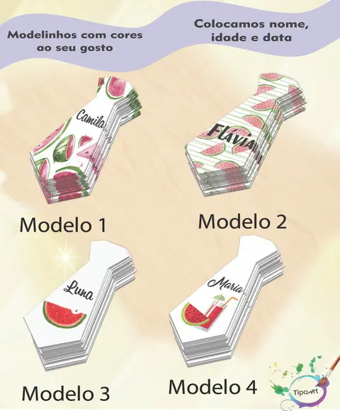 Adesivo(formato Gravata)-melancia