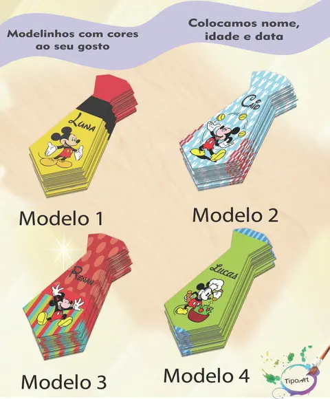 Adesivo(formato Gravata)-mickey