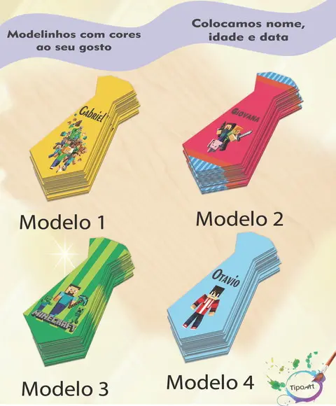 Adesivo(formato Gravata)-minecraft