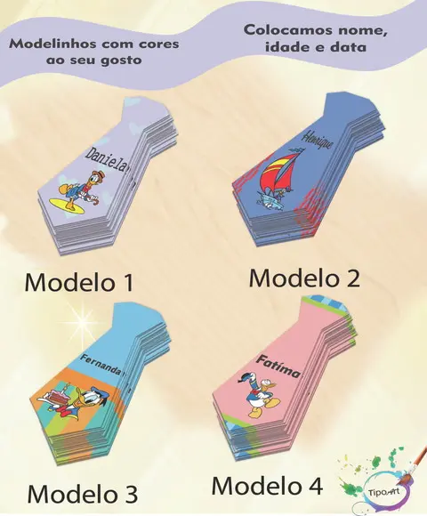 Adesivo(formato Gravata)-pato Donald