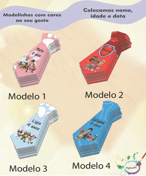 Adesivo(formato Gravata)-patrulha Canina
