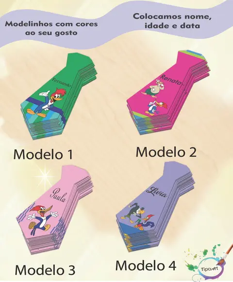 Adesivo(formato Gravata)-pica Pau